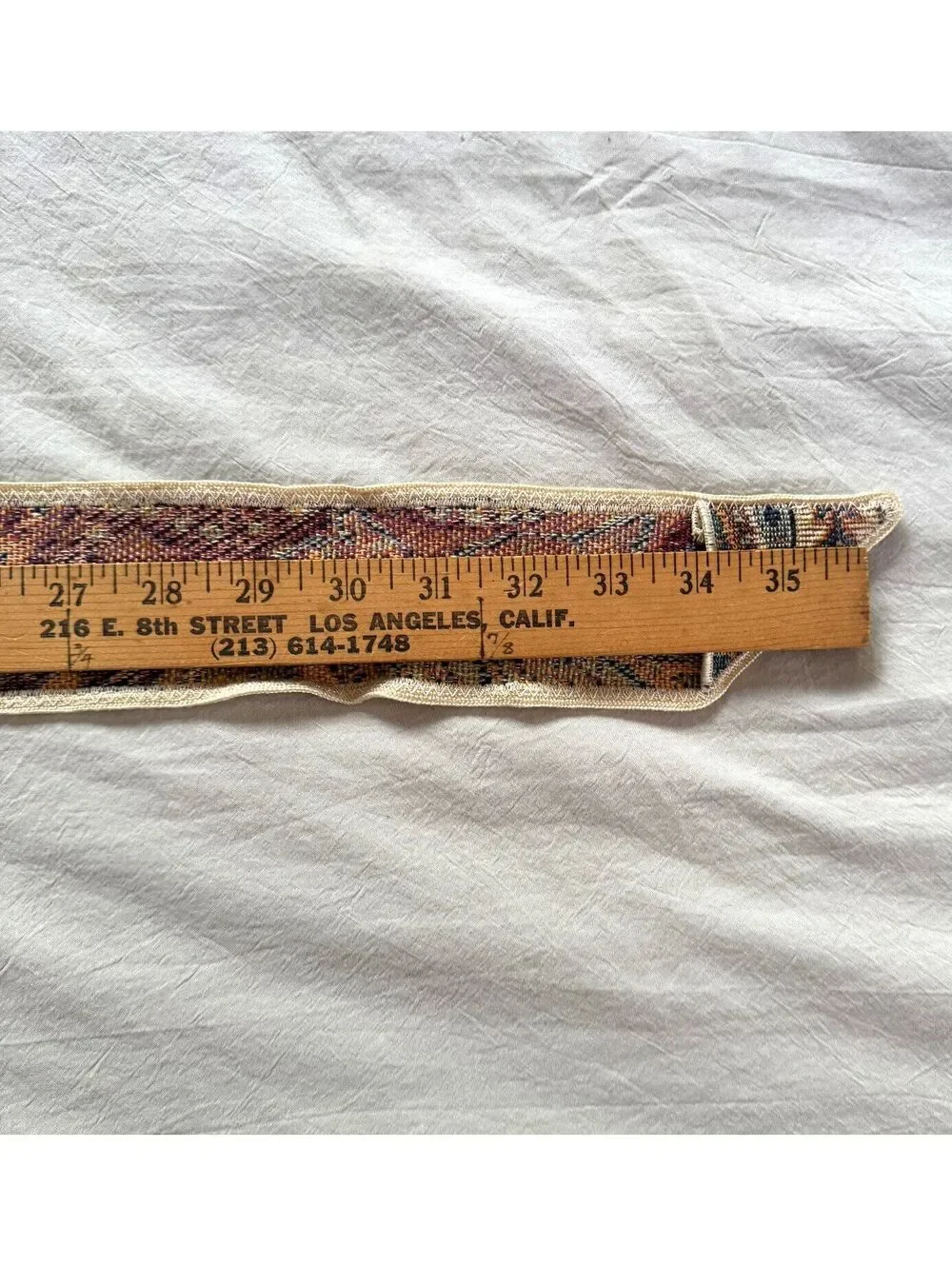 Vintage Paisley Woven Tapestry Cinch Belt Boho Cottagecore 34 in